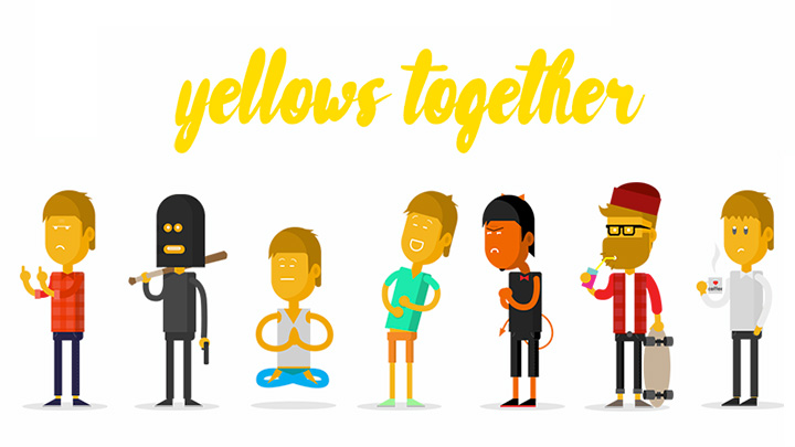 Yellows together